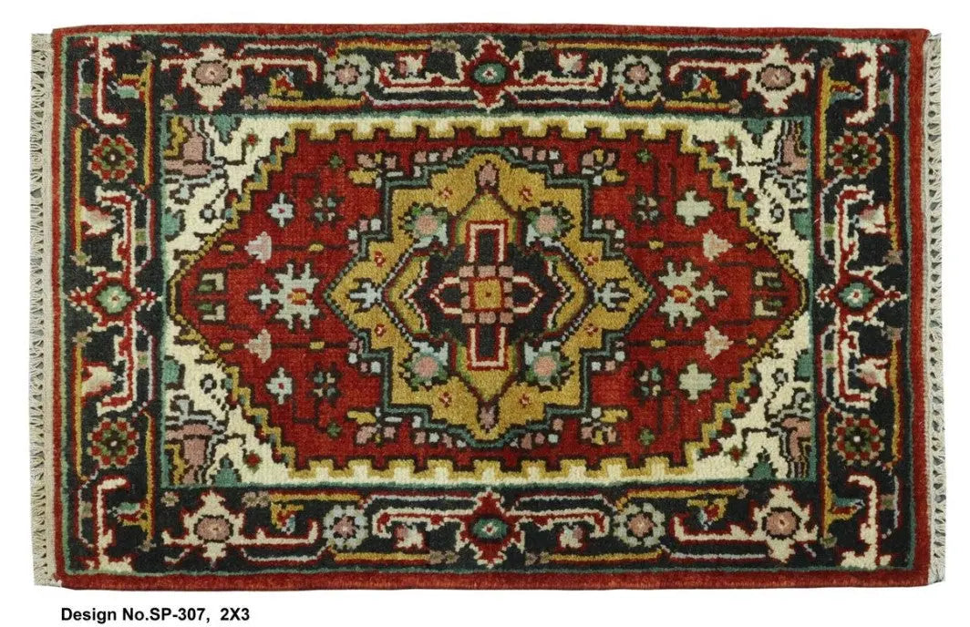 Hand knotted Indian Modern Rug 2'0" x 3'0" ABC Rugs Kilims